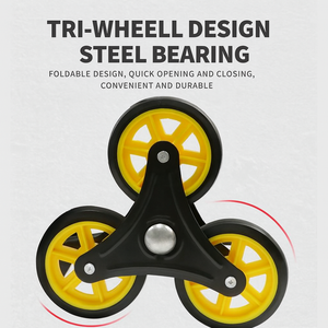 6-पहिया सीढ़ी चढ़ाई हैंड गाड़ी भारी शुल्क सामान और कार्गो ट्रॉली - Product Image 6