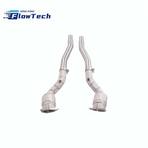 Downpipe à haut débit en acier inoxydable T304 avec bouclier thermique pour Ferrari FF 6.3L V12 - Product Image 4