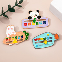 Pin Deslizante Personalizado Colorido con Mensaje Positivo, Pin Metálico Deslizante con Mensaje Social