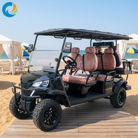 Voiture de golf électrique tout-terrain Robetaa 6 places, nouvelle voiturette de golf au lithium pour Club Car