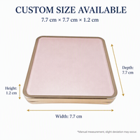 Boîtier de palette de maquillage OEM écologique, rectangulaire, rose, avec cadre doré, en ABS, moulé par injection électrolytique, personnalisable avec logo, vide, pour fard à joues