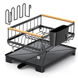 Escurridor de Platos de Metal Único para Fregadero de Cocina, con Bandeja de Drenaje, Estante de Almacenamiento de Metal para Platos - Product Image 3