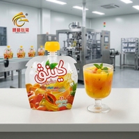 120Ml Op Maat Bedrukt Logo Stand-Up Zakje Folie Gelamineerd Vruchtensap Plastic Zak