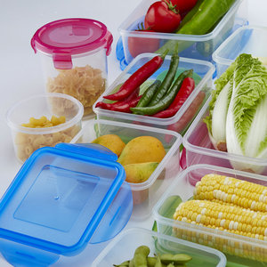 Contenedor de alimentos sin BPA, apto para microondas, congelador, lavavajillas, caja de almacenamiento de alimentos, cajas de plástico herméticas y contenedores, 3 uds. - Product Image 5