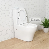 WC en céramique deux pièces MWD Watermark Tornado Flush S-Trap 450 mm, installation facile, à poser contre le mur, pour projets hôteliers, vente en gros