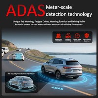 Caméra embarquée AI 2 canaux 4K+2K avec avertissement ADAS, trajectoire GPS, écran IPS 3,16 pouces, carte mémoire jusqu'à 256 Go
