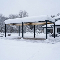 Pergola à toit rétractable, structure modulaire en aluminium pour les extensions de cafés et de restaurants