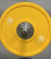 Bumper pelat berat 5kg 10kg 15kg 20kg 25kg, peralatan Gym pelat kompetisi barbel untuk komersial