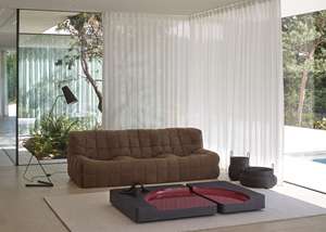 Luxury Modern Deep <b>Seating</b> Sectional Sofa Soft Fabric 3 Seater Couch for Mansion Living Room - Product Image 2