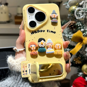 เคสโทรศัพท์แบบมีขาตั้งกระจก 3 มิติ ลายตุ๊กตาน่ารัก สไตล์เกาหลี สำหรับ iPhone 17 16 15 Pro Max ป้องกันการตก - Product Image 3