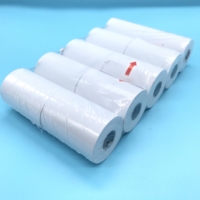 Rouleau de papier thermique 3 couches 57x38mm 48g avec mandrin plastique pour imprimantes de caisse enregistreuse/TPV et guichets automatiques