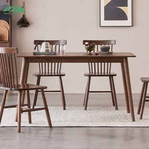 Set Meja Makan Persegi Panjang Modern Wayon dengan 4 Kursi untuk Penggunaan di Apartemen dan Dapur - Product Image 3