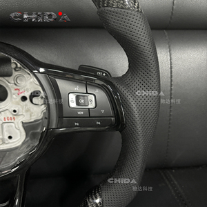 Convient pour Volkswagen <span class=keywords><strong>Golf</strong></span> <span class=keywords><strong>7</strong></span>.5 <span class=keywords><strong>7</strong></span> MK7.5 MK7 GTI <span class=keywords><strong>R</strong></span> GTD GTE Polo GTI Toutes les séries Modèles Personnalisé LED Volant en fibre de carbone - Product Image 3