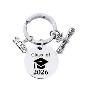 Llavero de Acero Inoxidable Grabable para Graduación 2026, Logotipo Personalizado Disponible, Pedido de Pequeños Lotes, Decoración Versátil para Colgar Diariamente - Product Image 6