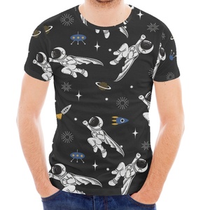 Magliette personalizzate blu cartone animato astronauta <span class=keywords><strong>NASA</strong></span> stampa Logo estivo stampa moda manica corta <span class=keywords><strong>T</strong></span>-<span class=keywords><strong>shirt</strong></span> Fitness uomo all'ingrosso - Product Image 4