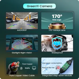 Greenyi 170 HD 1080P กล้องมองหลังรถสำหรับ Audi A1 A4 (B8) A5 S5 Q5 tt/passat R36มองกลางคืนถอยหลังถอยหลัง<span class=keywords><strong>4</strong></span>พิน AHD - Product Image 2