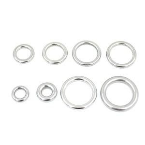 Anneaux fermés sans soudure en acier inoxydable Anno Jewelry, accessoires de bijoux DIY, connecteurs ronds et ovales, différentes tailles, finition lisse - Product Image 3