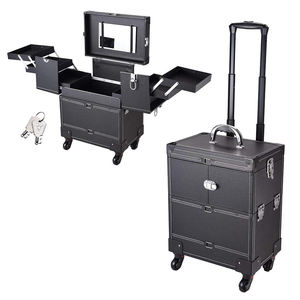 Rotolamento Trucco Treno Caso Salon Trolley Bloccabile con Cassetti Scorrevoli Caso Pro Grande Valigia Cosmetici per Gli Artisti Hair Stylist - Product Image 3