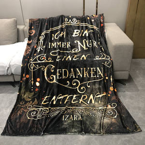 Couverture en molleton de flanelle de luxe personnalisée micro tricotée confortable nom de marque Commande minimum <span class=keywords><strong>1</strong></span> PC pour Noël - Product Image 2