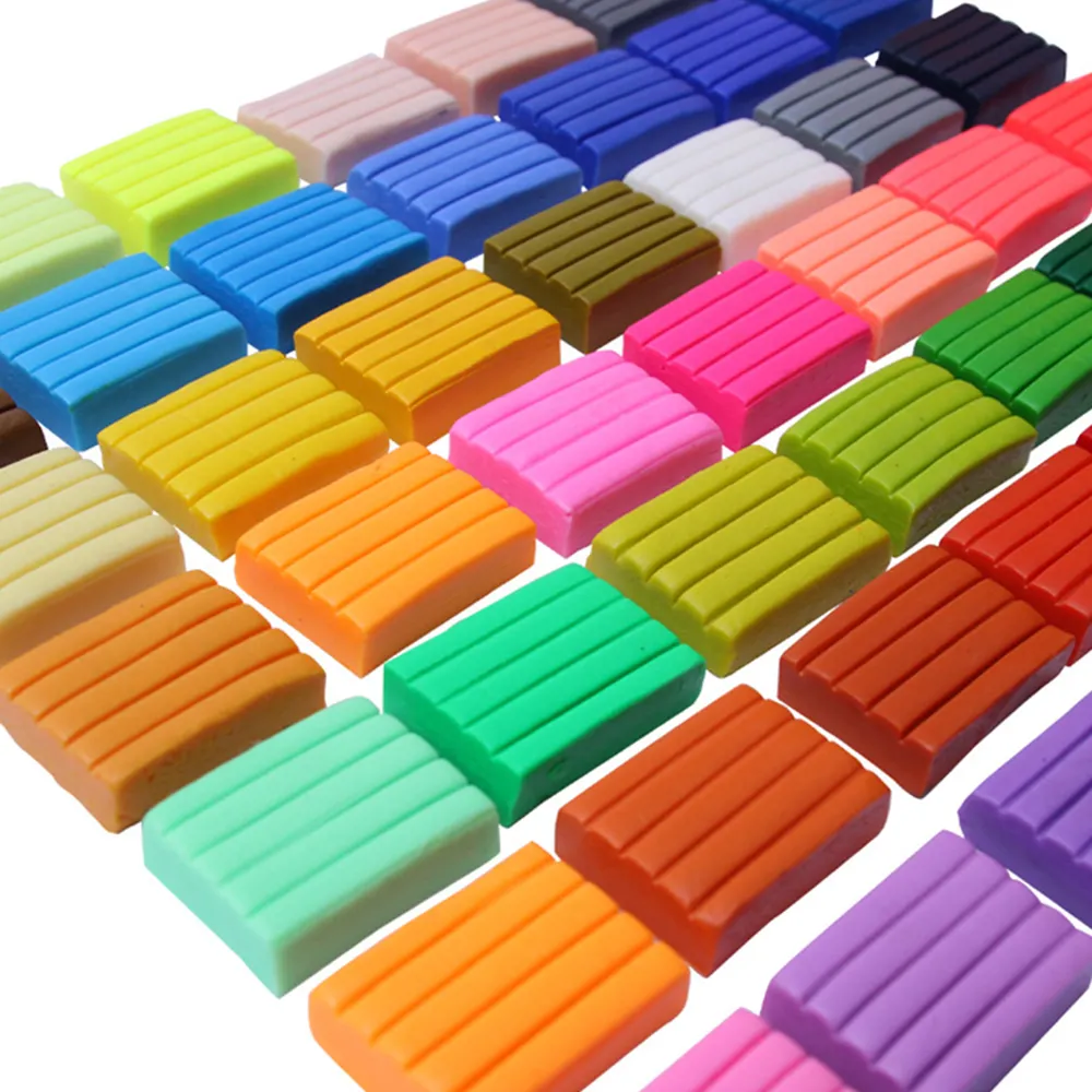 Argiles polymères 60 couleurs Kit d'argile à modeler bricolage four cuisson avec outils de sculpture accessoires boîte de rangement Portable pour enfants/adultes