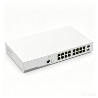 Switch PoE RJ45 L2 de 16 Puertos y 1000Mbps Administrado en la Nube con Soporte para VLAN y SNMP en Stock