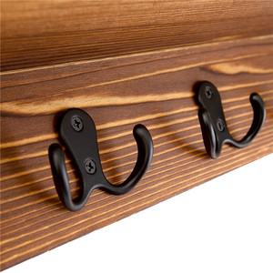 Organizador <span class=keywords><strong>de</strong></span> Correo Rústico <span class=keywords><strong>de</strong></span> <span class=keywords><strong>Madera</strong></span> y Ganchos para Abrigos, Correas <span class=keywords><strong>de</strong></span> Perro, Cartas, Porta Llaves <span class=keywords><strong>de</strong></span> <span class=keywords><strong>Madera</strong></span> con Soporte Metálico - Product Image 4