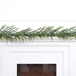 Handmade Norfolk Pine Two-Tone PE Christmas Garland, Ideal for Living Room, Fireplace & <b>Door</b> Frame Decoration - Product Image 6