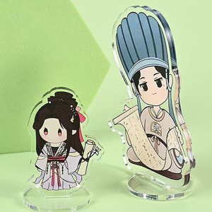 Free Sample Luxury Custom Anime Characters Acrylic Stand Plastic Crafts Custom Acrylic Printing Award and Keychain Model