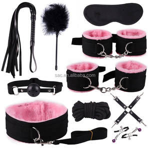 SacKnove <span class=keywords><strong>Sex</strong></span> Toys per Adulti per Coppie Set da 10 Pezzi in Morbido Nylon Peloso con Frusta Manette e Kit Bondage per Giochi BDSM e SM - Product Image 5