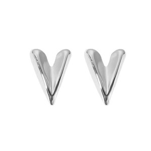<b>Titanium</b> steel European and American personality exaggerated French high-end three-dimensional tapered love earrings exquisite - Product Image 5