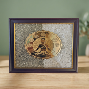 Marco de Pirita con Buda Moderno Personalizado – Decoración Espiritual para el Hogar Hecha a Mano de Alta Calidad, Regalo Artesanal al por Mayor - Product Image 4