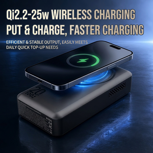 Batterie externe Qi2.2 20000mAh 100W, charge sans fil avec câble rétractable pour téléphone, tablette, ordinateur portable, batterie semi-solide - Product Image 4