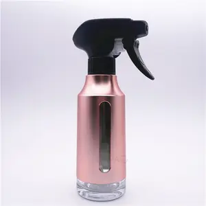 Rose Golden Aluminum Plating Kitchen Cooking Oil Bottle Glass Leakproof Dispenser