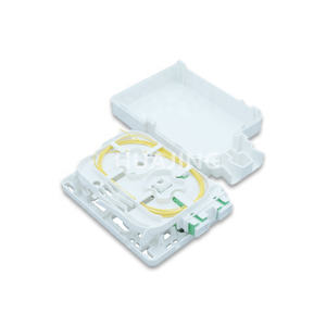 GPMB-E3 de fibra óptica FTTH mini, 2 puertos de salida, 2 núcleos, placa facial con placa reversible, Panel de parche a prueba de polvo, 2 núcleos - Product Image 1