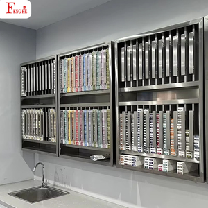 Armadietto in Acciaio Inox per Salone di Bellezza, Espositore per Tinture per Capelli, Scaffale per Conservazione - Product Image 4