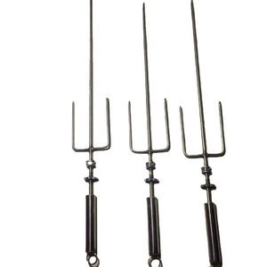 Fourchette à rôtir en acier inoxydable à 3 dents pour barbecue, poulet, dinde, pour grillades au charbon de bois - Product Image 5