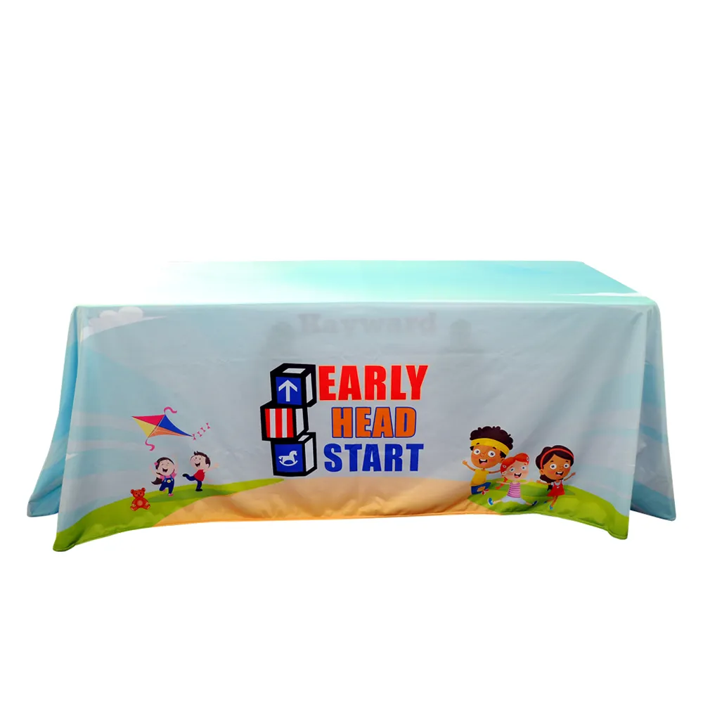 6ft fitted advertising tablecloth modern trade show table cover