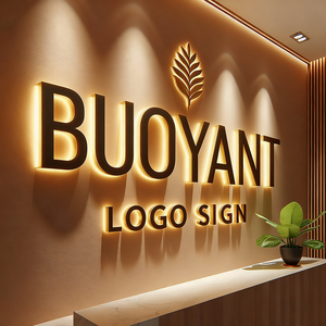 Gold <b>Metal</b> Letters Business Shop <b>Signs</b> 3d logo Custom Led Channel Backlit <b>Signs</b> Store Outdoor Building Wall Advertising - Product Image 2