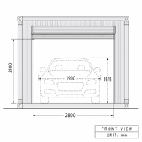 Conteneur garage 20 pieds pour une seule voiture, atelier en acier verrouillable, résistant aux intempéries et à l'eau, pour usage domestique et jardin