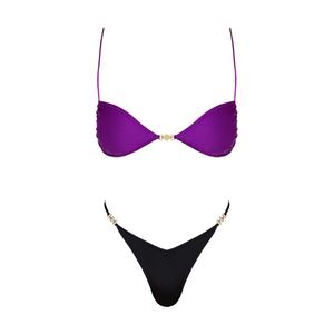 Traje de baño de nailon de secado rápido para mujer, bikini sexy con tiras y espalda descubierta, bikinis ajustados que realzan la figura - Product Image 1