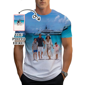 Camiseta Personalizada <span class=keywords><strong>con</strong></span> Foto 3D para Hombre y Mujer, Cuello Redondo, Informal, Verano, Impresión por Sublimación, Diseños de <span class=keywords><strong>Camisetas</strong></span> Según Tus Patrones - Product Image 1