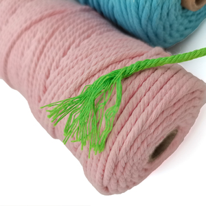 2026 nuevo KJ Okay Cordón <span class=keywords><strong>de</strong></span> macramé 3mm 4 hebras cuerda <span class=keywords><strong>de</strong></span> algodón <span class=keywords><strong>de</strong></span> colores para DIY tapiz bolsa <span class=keywords><strong>de</strong></span> cuerda trenzado personalizado artesanía Natural trenzada - Product Image 5