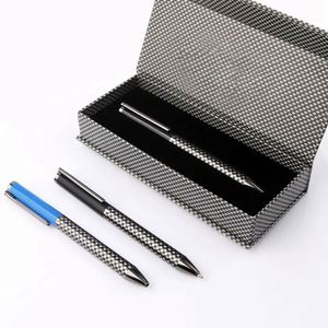 Two Tone Twist <b>Metal</b> Roller Pen With <b>Grid</b> Checkered Anti Slip Grip, Matte Upper Barrel Rotating Executive Signature Pen - Product Image 6