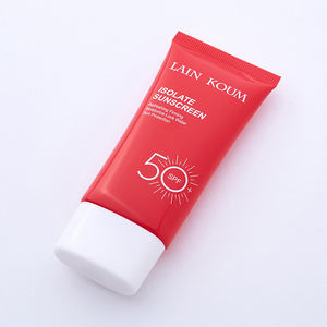 Tubo Exprimible Ovalado de Plástico Rojo Suave para Protector Solar, Envase Cosmético con Serigrafía, Color Personalizado, Herramientas de Maquillaje - Product Image 5