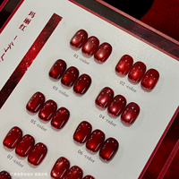Nouveau Kit de Vernis à Ongles Gel Effet Œil de Chat Rouge Suuseegel Non Toxique avec Perles de Verre Rubis – Gel UV en Promotion pour Salons de Manucure