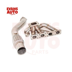 Sistema de escape de alto rendimiento Turbo colector 3 "tubo de bajada para 92-96 <span class=keywords><strong>BMW</strong></span> <span class=keywords><strong>E36</strong></span> M42 M44 318I <span class=keywords><strong>318IS</strong></span> 318TI T3 brida Tig soldada - Product Image 1