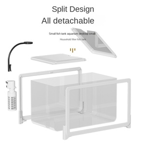 Kit d'<span class=keywords><strong>aquarium</strong></span> <span class=keywords><strong>de</strong></span> bureau tout-en-un <span class=keywords><strong>de</strong></span> luxe et durable-Design divisé avec lumière à clip LED et système <span class=keywords><strong>de</strong></span> filtration <span class=keywords><strong>15L</strong></span> - Product Image 2