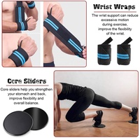 11-en-1 Exercice abdominal Entraînement musculaire Abs Ab Wheel Roller Set EVA Iron Steel-pour une utilisation à domicile Yoga