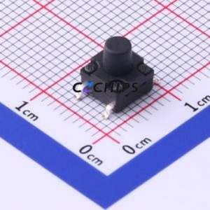 TS-1010GS-BR07026 Tactile Switch SMD-4P,6.2x6.2mm Switch Single Pole Single Throw Round Button 2.6N Vertical Mount - Product Image 1