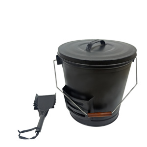 Fireplace <strong>Bucket</strong> Metal <strong>Coal</strong> Ash <strong>Bucket</strong> Firewood <strong>Bucket</strong> <strong>With</strong> Shovel - Product Image 1